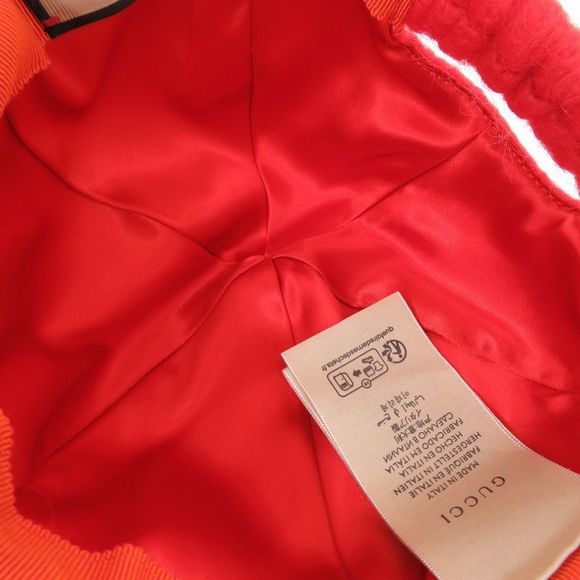 Gucci GG Marmont Baseball Cap 729349 Hat Wool Mohair Red 0709 Gucci - Picture 8 of 10